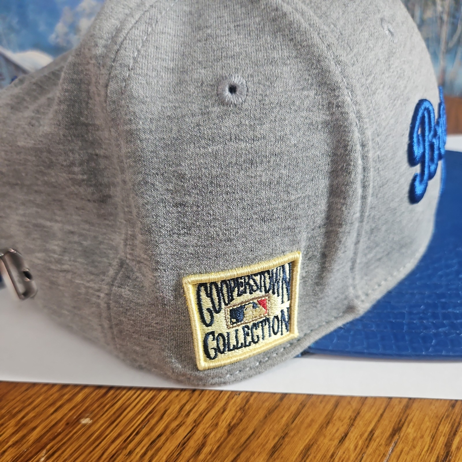 Brooklyn Dodgers SCRIPT STRAPBACK Grey Royal Hat … - image 3