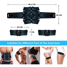 EMS Masajeador Abdominal Estimulador Muscular Entrenador Fitness USB