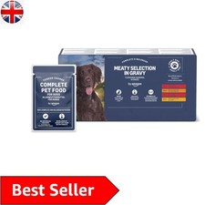 Delicious & Balanced 4.8kg Wet Dog Food in Gravy - 48 Variety Pouches for Adults 4.16 per kilo