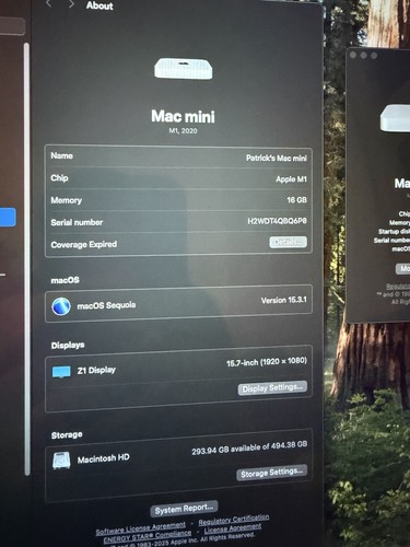 Mac Mini 2020 M1 8-Core CPU/GPU, 16 GB RAM, 512 GB SSD - Mint Condition! - Picture 9 of 10