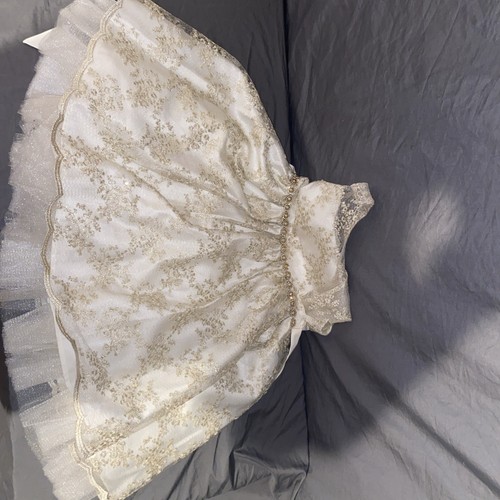 Ivory & Gold Formal / Flower Girl Dress American Princess Size 6X-7 - Picture 4 of 4