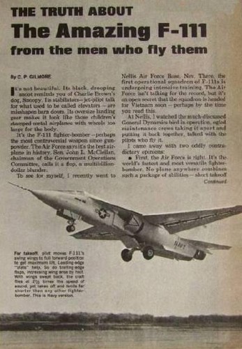 Truth about F-111 Fighter/Bomber Pilot revisión 1968 Bob McCall gráficos - Imagen 2 de 2