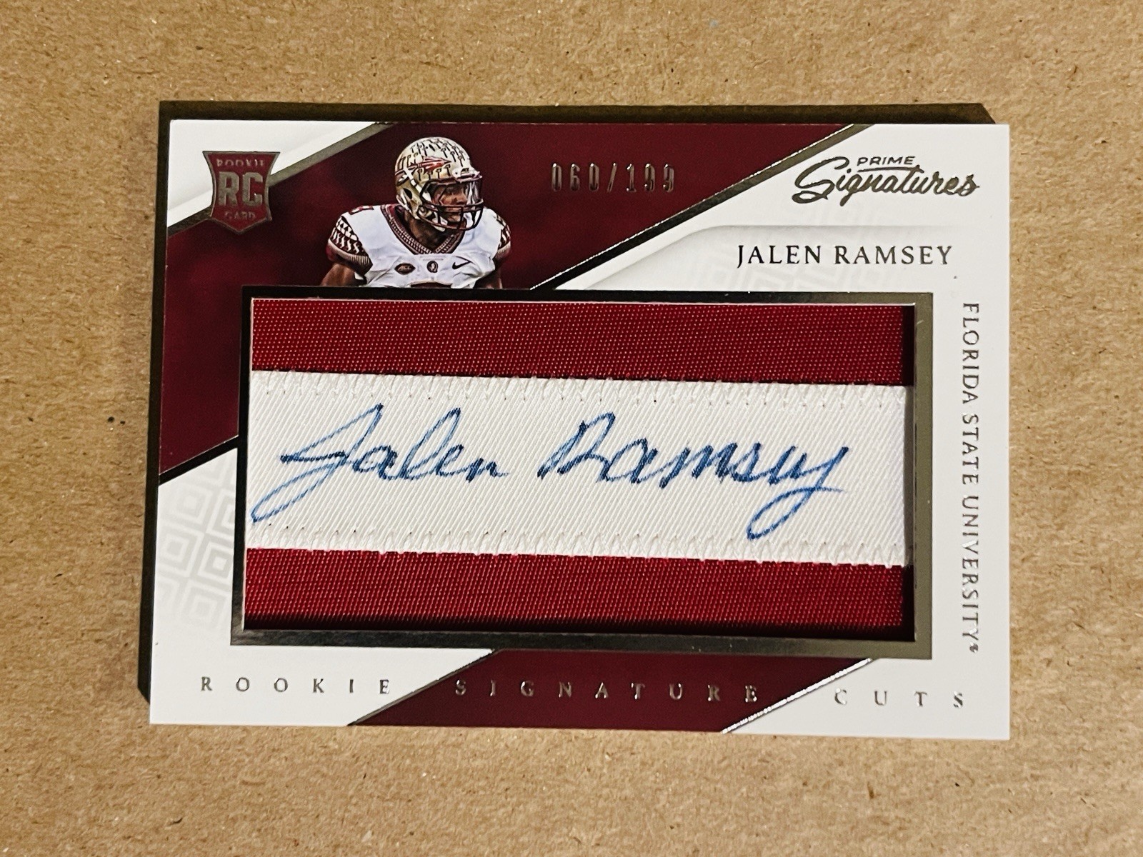 Jalen Ramsey 2016 Panini Certified Prizm Signatures Cuts Auto RC /199