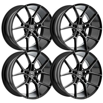 (Set-4) Select Alpine 20x9 5x120 20mm Black Brushed DDT Wheels Rims 20 Inch