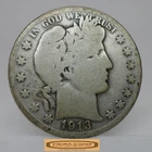 1913-D Barber Silver Half Dollar - #C55299NQ