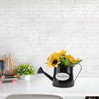 1 Set Iron Kettle Sunflower Decoration Iron Art Simulated Plant Bonsai Decor