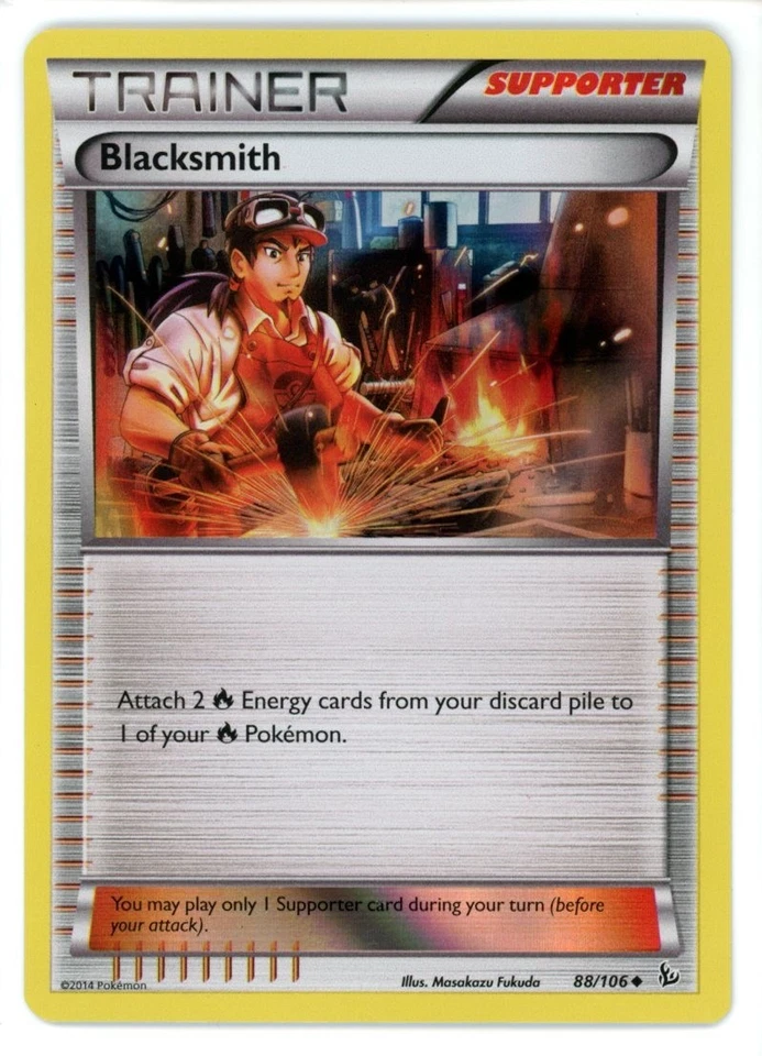 Blacksmith Holo 88/106 Flashfire Pokemon Card - Image 1 of 1