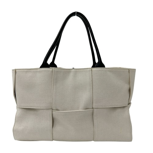 Bottega Veneta Bag Women'S Brand Handbag Canvas Arco Medium White Ivory Simple