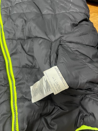 Eddie Bauer Boy's Reversible Hooded Jacket Size Large (14/16) Black - Picture 2 of 5