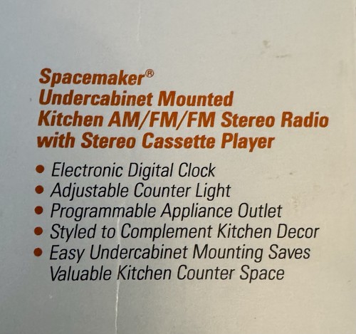 GE Spacemaker Under Kitchen Cabinet AM/FM Radio Cassette Player 7-4285 NOS New - Picture 5 of 9