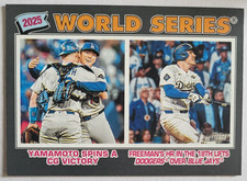 Topps Heritage 2026 World Series Dodgers #311 Yamamoto & Freeman-Black Border
