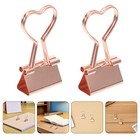 24 roségoldene Büroklammern: Herzförmige Griffe – Niedliche Büroklammern aus