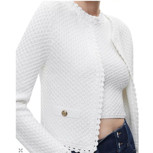 Chaqueta tejida festoneada Alice and Olivia Noella talla mediana nueva con etiquetas - Imagen 3 de 8