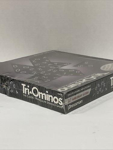 Tri-Ominos 25th Anniversary Ed 1990 Triangular Domino Game New Pressman Large #s - Picture 7 of 9