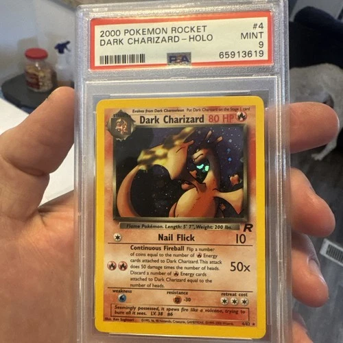 2000 POKEMON ROCKET #4 DARK CHARIZARD-HOLO PSA 9