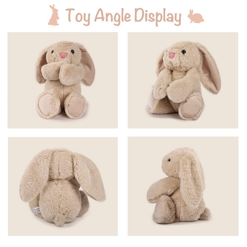 Baby Bunny Bedtime Stuffed Animal Plush Easter Stuffers Toy Gifts 11" for Gir... - Picture 3 of 8