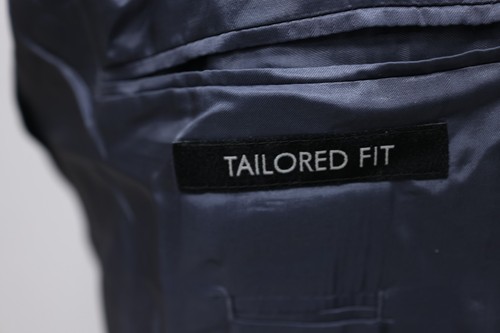 JOS A BANK mens gray blue WINDOWPANE SILK + WOOL sport coat jacket blazer 44 L - Picture 13 of 16