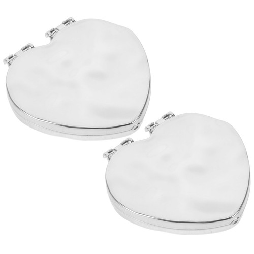 2 Stück herzförmiger kompakter Spiegel - tragbare faltbare Reise Make-up Mini Handtasche - Bild 18 von 18