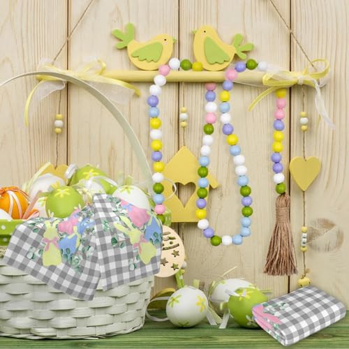 Rabbit Bunny Easter Eggs Kitchen Dish Towels, 18x26 Inch Cute Hand Towel, - Picture 7 of 8