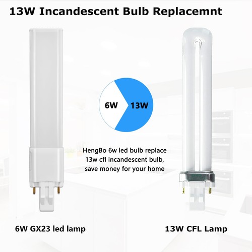 GX23 LED Bulb, 6W PL Horizontal Lamp, 13W CFL Bulb Equivalent, 180° Beam Angl... - Picture 4 of 7
