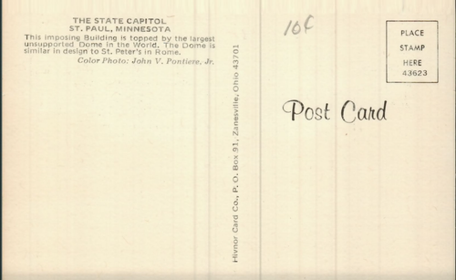 *Minnesota-"The State Capital, St. Paul, MN."   (NU1) - Picture 2 of 2