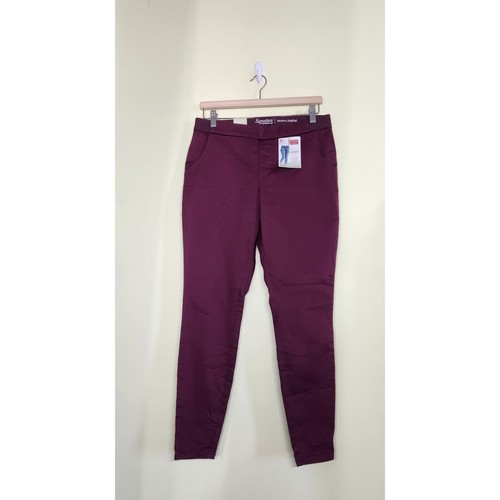 Pantaloni Levi's Signature Modern Jegging taglia 10 bordeaux pull on casual ufficio - Foto 2 di 13