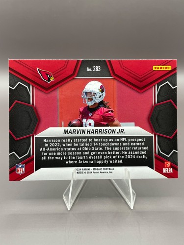 2024 Panini Mosaic MARVIN HARRISON Jr (RC) NFL Debut Rookie Card Insert #283 - Picture 2 of 5
