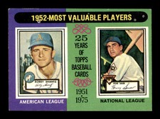1975 Topps #190 Bobby Shantz/Hank Sauer MVPs EX+ X2784937