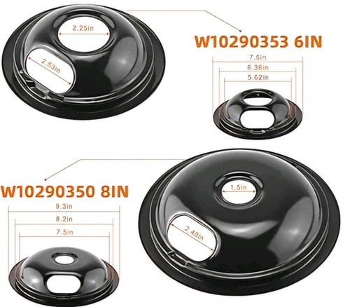 Electric Stove Drip Pans,Drip Pans for Electric Stove Two 6 Inch And Two 8 Inch - Picture 2 of 12