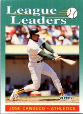1992 Fleer #688b Jose Canseco