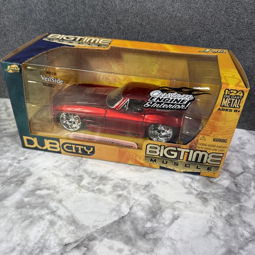 Bigtime Muscle~Jada~Dub City~1:24~1963 Chevy Corvette Stingray~Red~Custom Engine - Picture 1 of 6