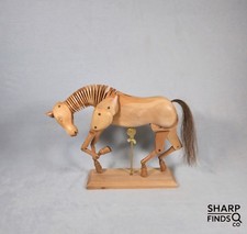 Large 16" Vintage Articulated Wooden Horse Mannequin Artist Model