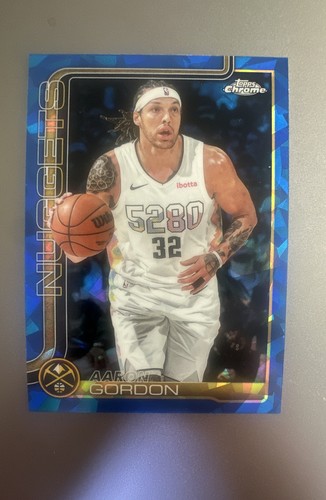 2025 Topps Chrome Sapphire Aaron Gordon [Gold] #100 card