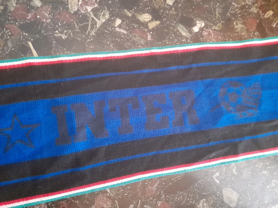 SCIARPA SCARF VINTAGE FOOTBALL CALCIO INTER MILANO INTERNAZIONALE.PANNO - Immagine 3 di 4