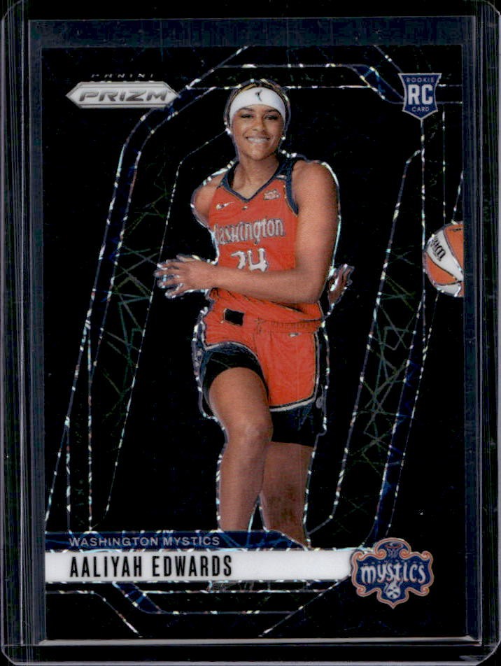 2024 Panini WNBA Prizm Aaliyah Edwards RC Black Velocity Rookie #31/39 Mystics