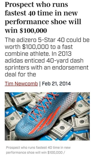 💲💲💵Adidas Adizero 5-Sterne 40 Yard Dash Fußballschuhe Größe US 10 NEU mit Etikett - Bild 10 von 10
