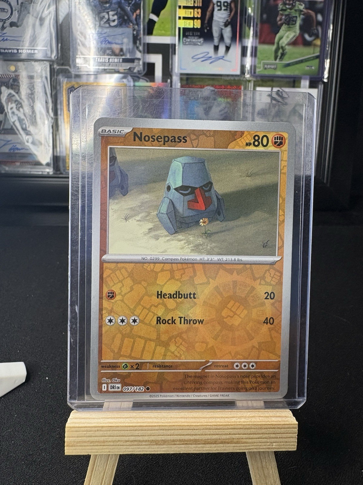 Nosepass 097/182 Reverse Holo Common - Pokémon TCG Destined Rivals NM