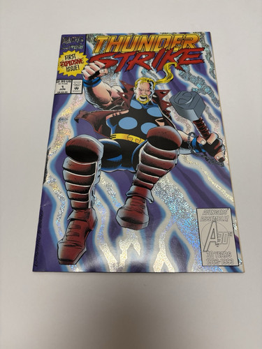 Thunder Strike #1 Primera edición explosiva Marvel cómic moteado cubierta de lámina 8,5 - Imagen 1 de 3