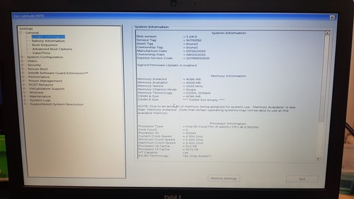 Dell latitude 3570 15.6" Laptop Intel Core i5-6200U 4GB 500GB, NO OS - Picture 16 of 17