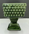 MCM USA McCoy Pottery Hobnail Polka-Dot Pedestal Planter Square Flower Pot HTF