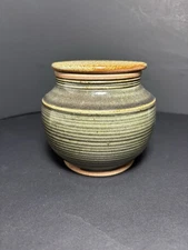 Lloyd Hanover 2Rivers Pottery Green Glazed Butter Bell Butter Keeper