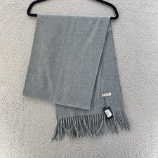 B L Fashion Pashmina Scarf Unisex Grey Shawl Wrap Fringe Soft 14x82 Classic