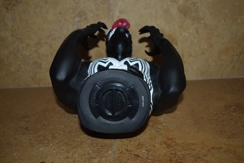 Coin Bank - Marvel Comics Spiderman Venom Statua Figura Busto PVC Money Piggy 6" - Foto 6 di 8