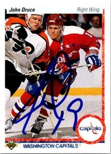 John Druce 1990-91 Upper Deck French #371 Auto Hand Signed