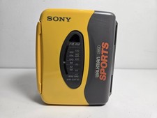 Sony Yellow Walkman Sport AVLS FM AM Radio Cassette Player Vintage PARTS