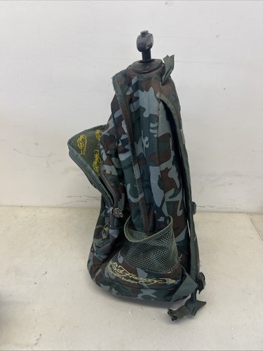 ¡Raro! Bolso Mochila con Ruedas Gráfico Tigre Estampado Camuflado Y2K Ed Hardy Años 2000’s - Imagen 11 de 13