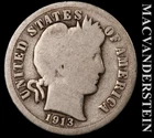 1913 Silver Barber Dime - Scarce  Better Date  No Reserve  #L6344