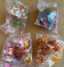 Set 4 Disney The Tigger Movie 2000 McDonald's Happy Meal Plush Clip on Toys Pooh