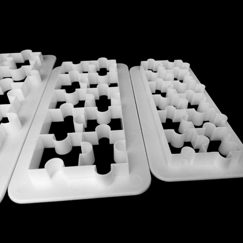 3 Pcs Plastic Jigsaw Cake Mold Chocolate Cookie Cutter Fondant Decoration Tool - Picture 2 of 7