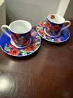 KONITZ ESPRESSO CUP & SAUCER RED POPPY BLUE